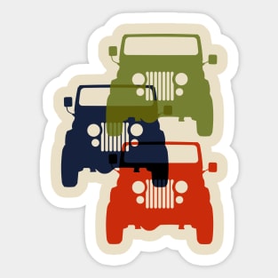 Classic Jeep CJ Grills Sticker